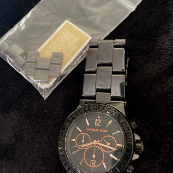 Michael Kors Black Ceramic Runway Watch